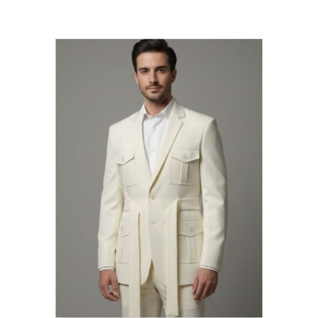 Men’s Premium White Safari Edition Blazer.
