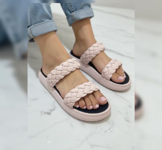  Blush Bloom Braided Slides