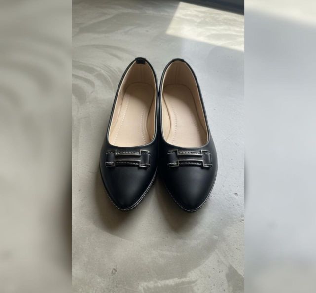 Stellar Noir Buckle Flats