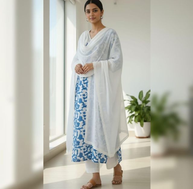 Azure Meadow Cotton Set