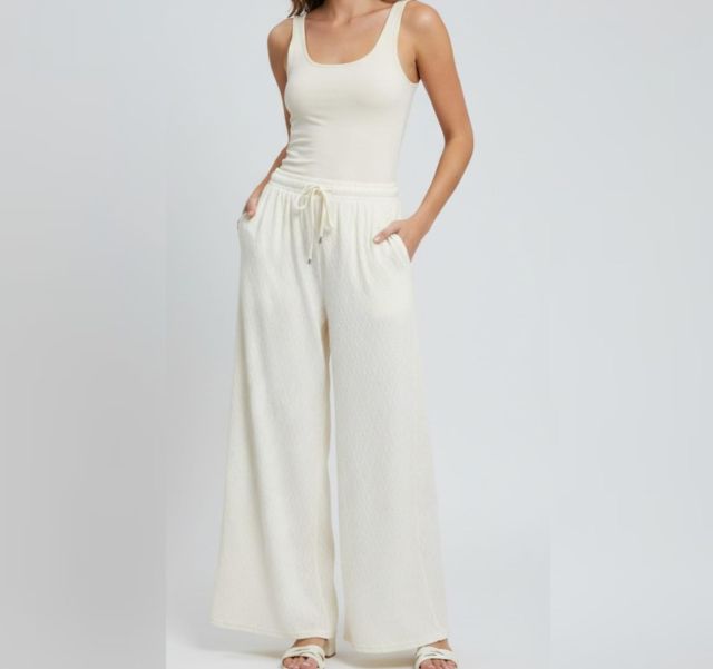 Wave-Textured Palazzos