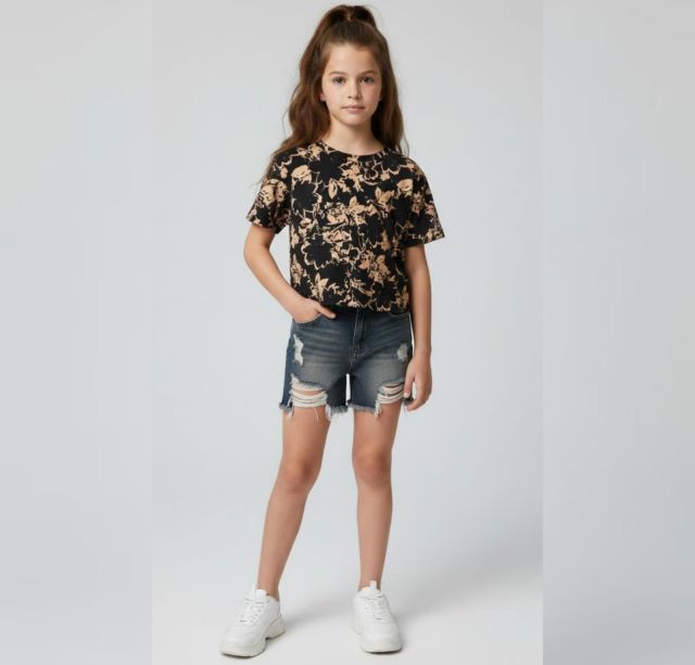 Floral Print Crop Top