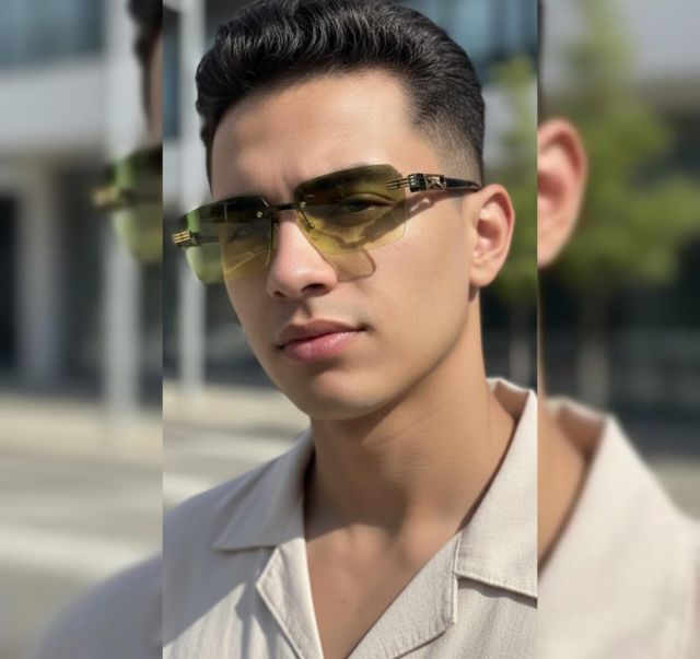 rimless sunglasses