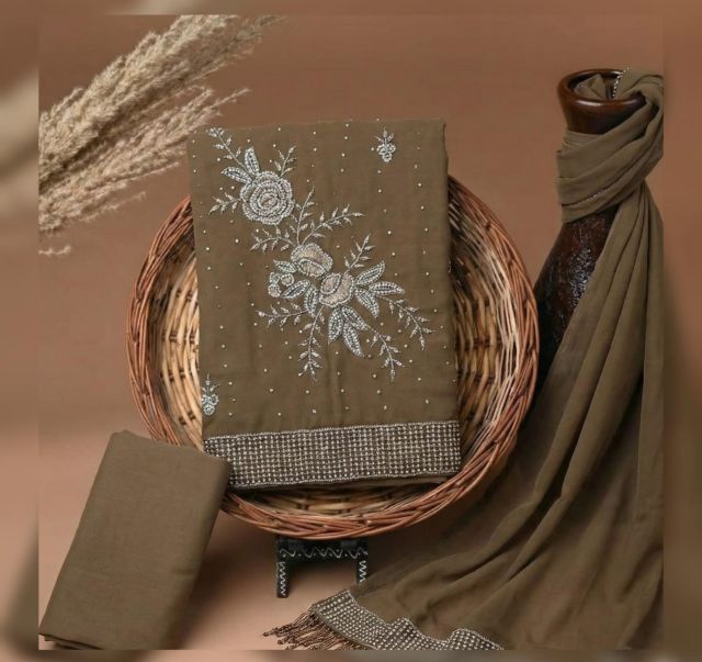 Unstitched Embroidered Suit Set