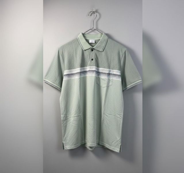 Sage Horizon Textured Polo
